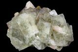 Light-Green, Cubic Fluorite Crystal Cluster with Barite - Morocco #138248-1